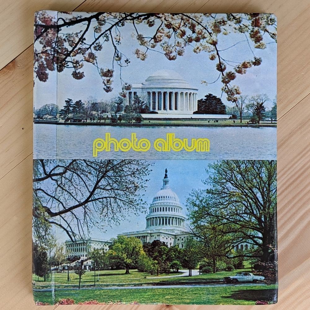 MCM Vintage 60s Washington D.C. Cherry Blossom Photo Album U.S. Capital Souvenir